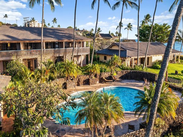 Steps away from the Poipu shoreline
