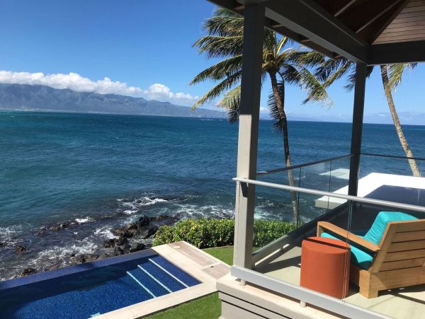 Maui Beach House with Pool Views of Pacific Ocean.