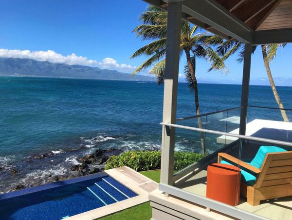 Maui Beach House with Pool Views of Pacific Ocean.
