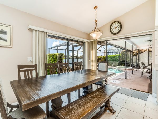 Cape Coral Lakefront Four Bedroom Pool Home
