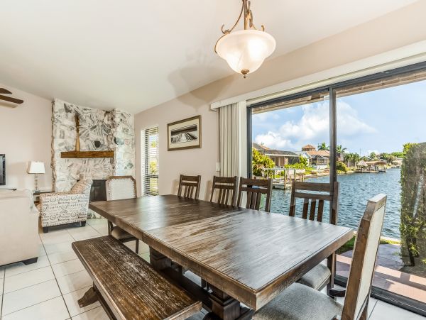 Cape Coral Lakefront Four Bedroom Pool Home