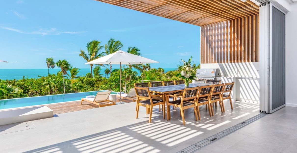 Oceanfront Turks and Caicos Vacation Home Five Bedroom