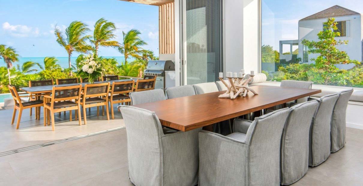 Oceanfront Turks and Caicos Vacation Home Five Bedroom