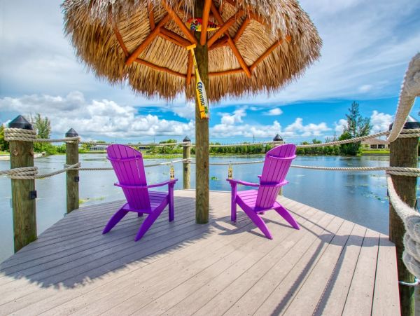 Great Canalfront Home on Cape Coral with Caged Pool & Dock