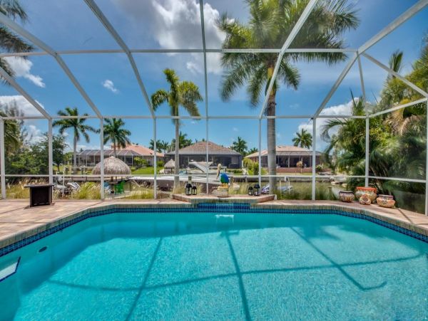 Cape Coral Vacation Home Three Bedrooms & Private Caged Pool
