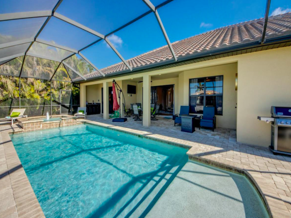 Stunning Gulf Access Home with Pool and Sunset Views