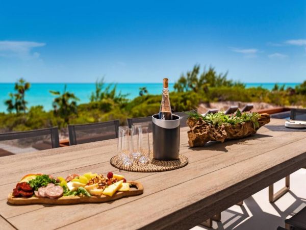 On Beach Turks and Caicos Vacation Home + Guests House Sleeps 16