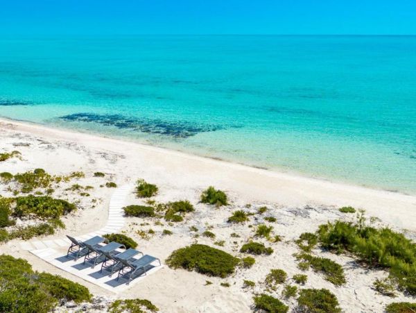 On Beach Turks and Caicos Vacation Home + Guests House Sleeps 16