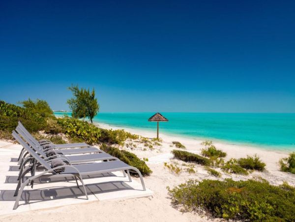 On Beach Turks and Caicos Vacation Home + Guests House Sleeps 16