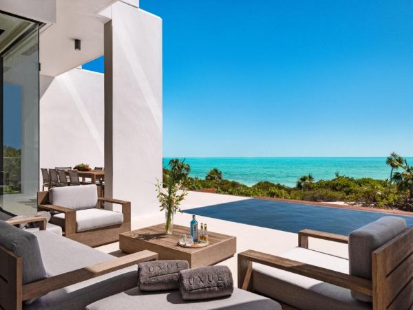 On Beach Turks and Caicos Vacation Home + Guests House Sleeps 16
