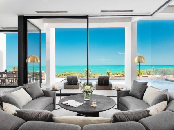 On Beach Turks and Caicos Vacation Home + Guests House Sleeps 16