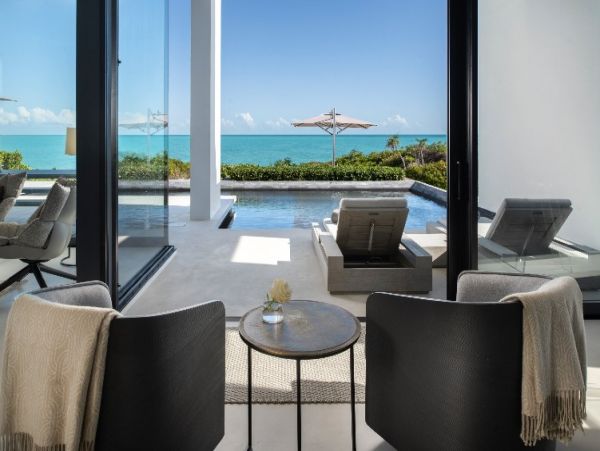 On Beach Turks and Caicos Vacation Home + Guests House Sleeps 16