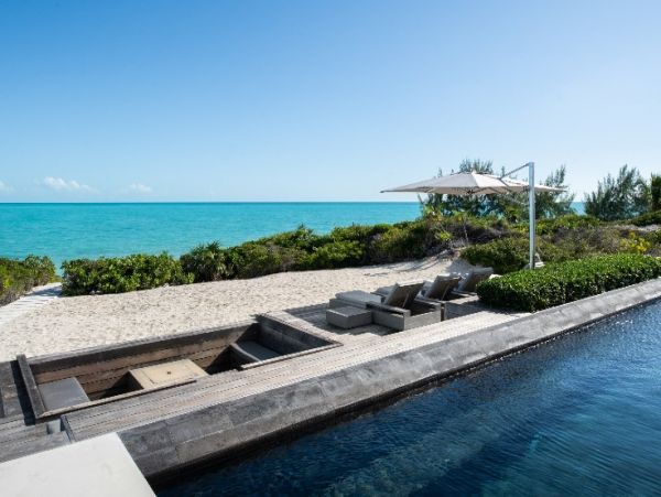 On Beach Turks and Caicos Vacation Home + Guests House Sleeps 16