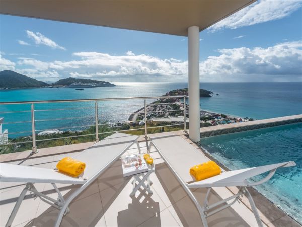 St. Martin Three Bedroom Pool Home with Sprawling Ocean & Bay Views