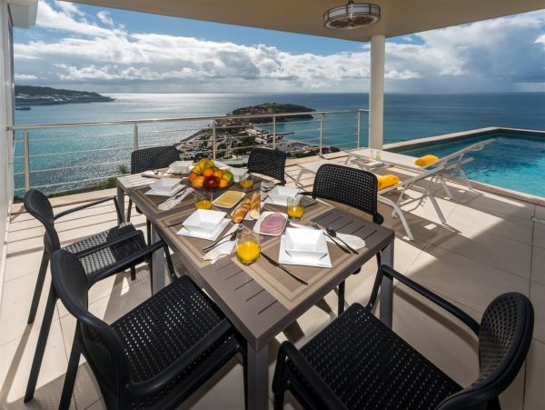 St. Martin Three Bedroom Pool Home with Sprawling Ocean & Bay Views