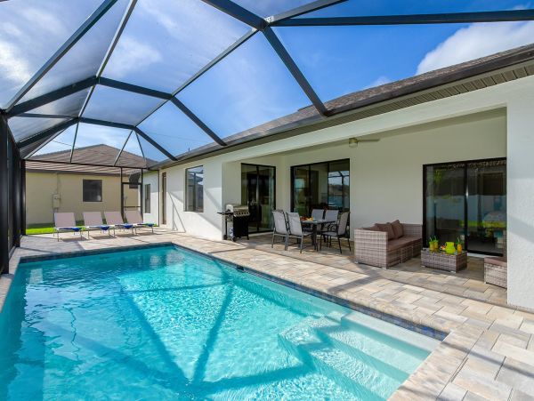 Cape Coral Vacation Pool Home Four Bedroom