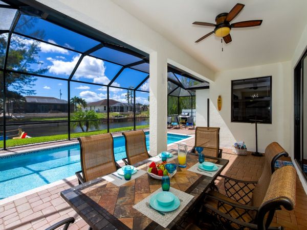 Private Caged Pool Cape Coral Vacation Home Four Bedroom