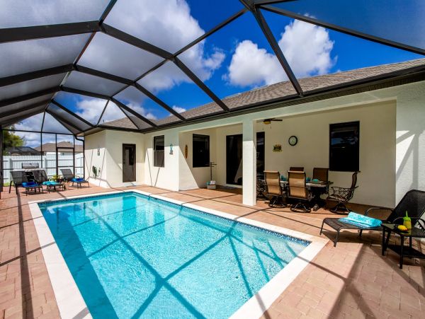 Private Caged Pool Cape Coral Vacation Home Four Bedroom