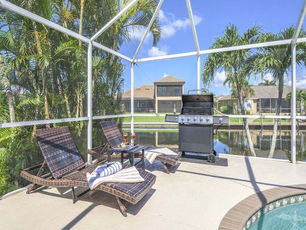 Cape Coral Vacation Rental Villa - Florida Gulf Coast Waterfront Home with Pool & Spa