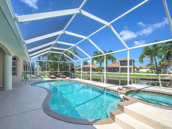 Cape Coral Vacation Rental Villa - Florida Gulf Coast Waterfront Home with Pool & Spa