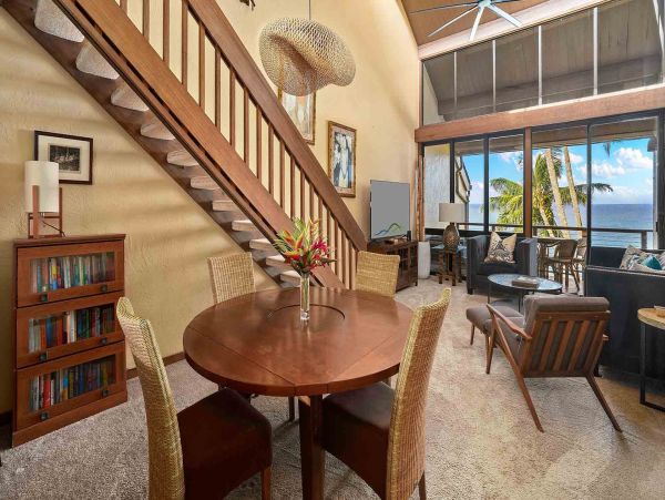 Poipu Three Bedroom Unique Oceanfront Vacation Condo