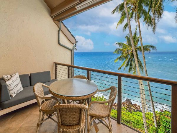 Poipu Three Bedroom Unique Oceanfront Vacation Condo