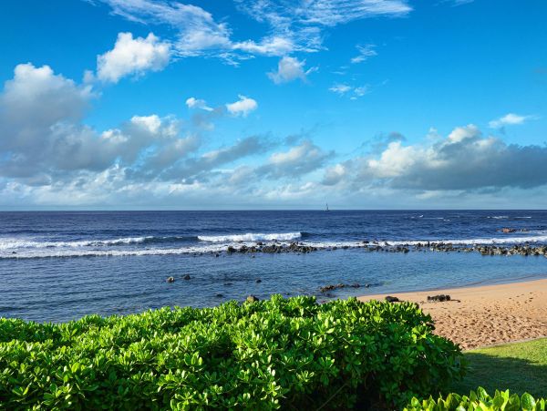 Beachfront Two Bedroom Poipu Vacation Home