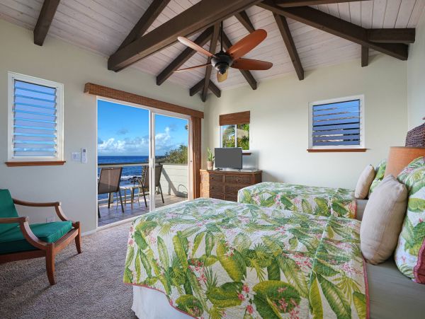 Beachfront Two Bedroom Poipu Vacation Home