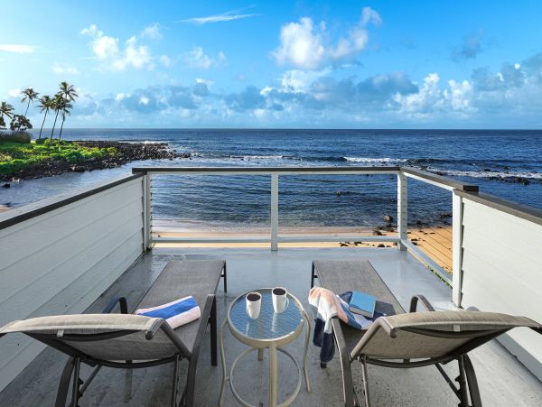 Beachfront Two Bedroom Poipu Vacation Home