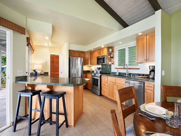 Beachfront Two Bedroom Poipu Vacation Home