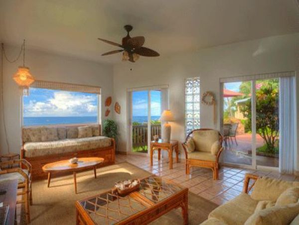 Oceanfront Koloa Vacation Home Four Bedroom