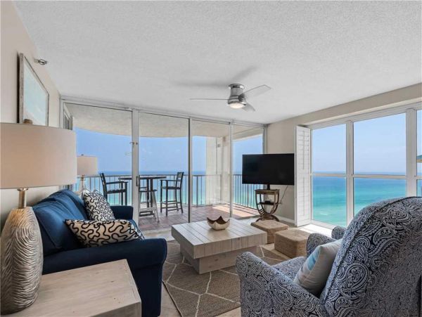 Beachfront Full Ocean View Three Bedroom condo in Miramar Beach