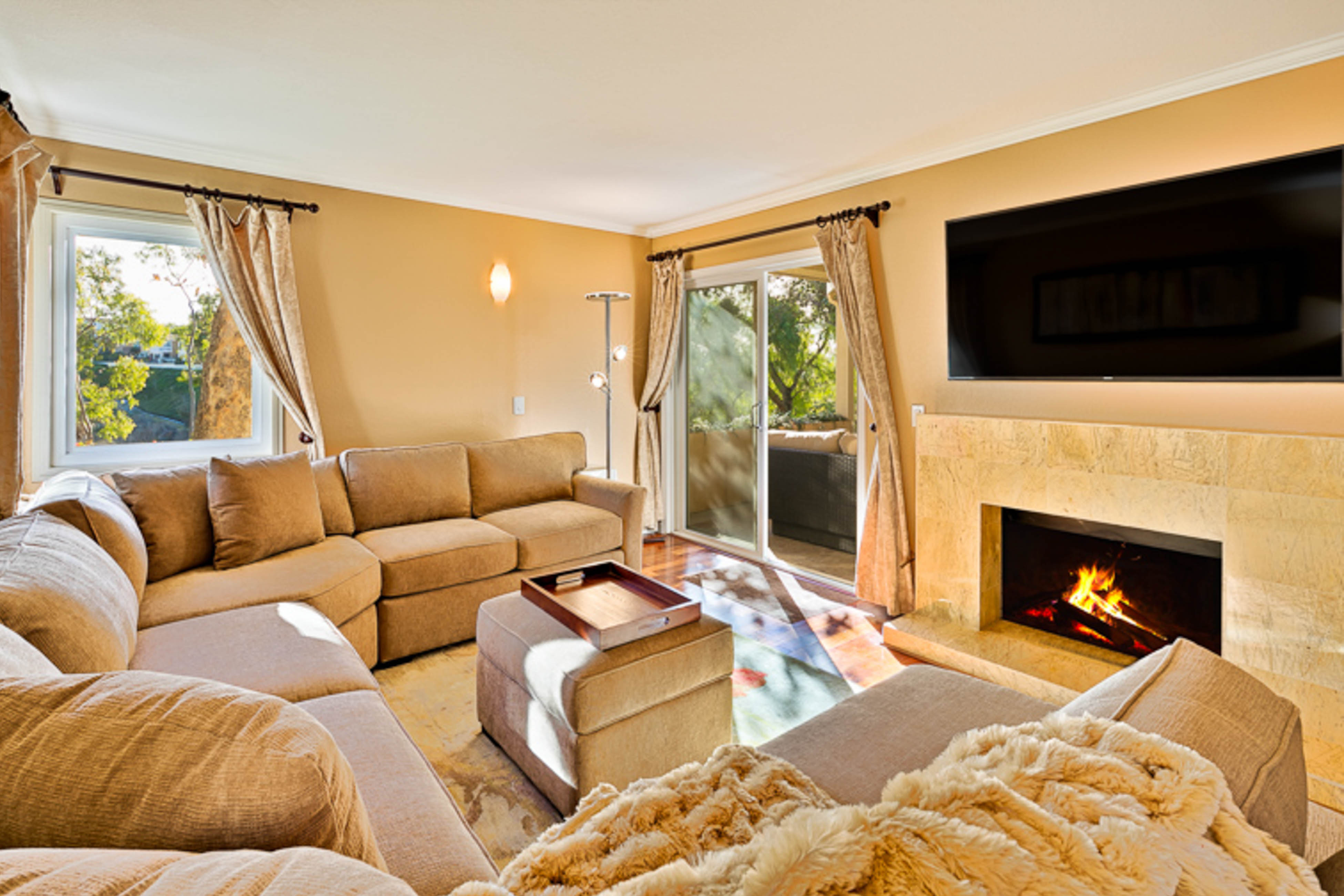 Ground floor beach home with pool, hot tub, patio space and great location