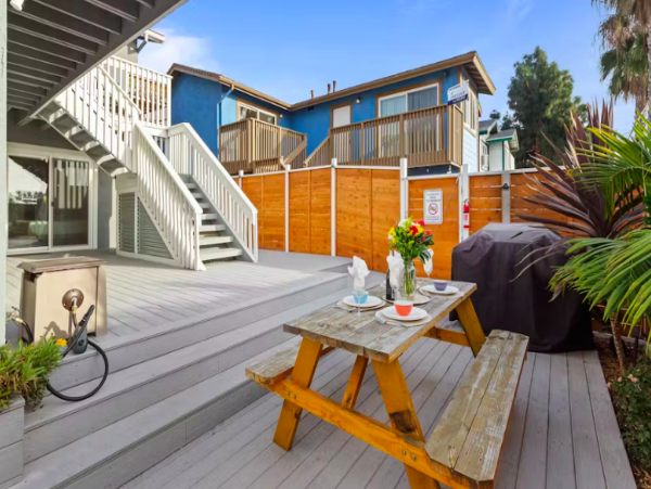 Ground Floor Duplex with high speed wifi, shared firepit & gas grill