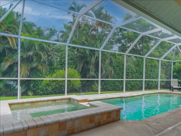 Marco Island Vacation Home Short Walk to Beach Caged Pool
