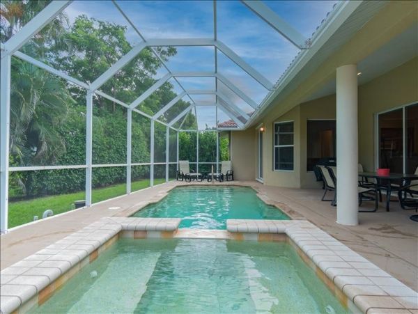 Marco Island Vacation Home Short Walk to Beach Caged Pool