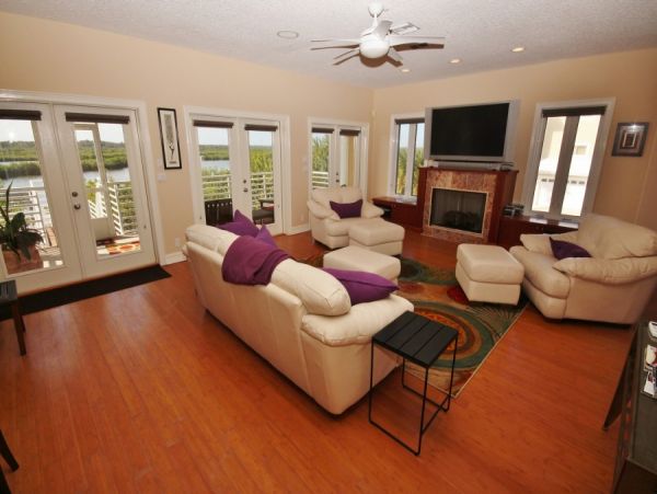 Riverfront Vacation Home in New Smyrna with Two Boat Docks Sleeps 12
