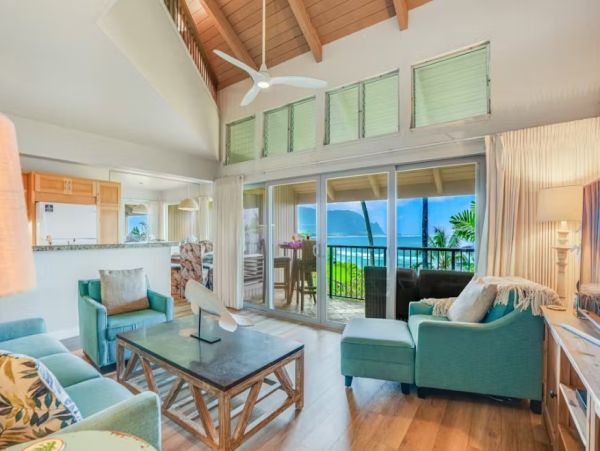 Princeville Ocean View Three Bedroom Vacation Condo