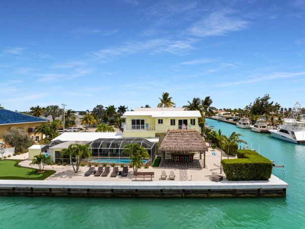Key Colony Beach Vacation Rental - Florida Keys Waterfront Home with Pool, Dock & Tiki Hut