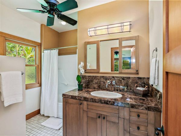 Princeville Walk to Beach Three Bedroom Exquisite Island Home