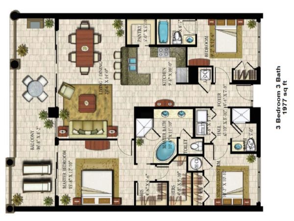 Gulf Front 3 Bedroom Condo in Pensacola Beach