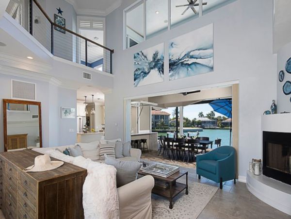 Marco Island Waterfront 5 Bedroom Home with Pool, Dock & Bay Views