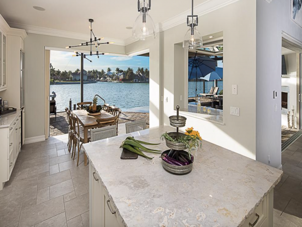 Marco Island Waterfront 5 Bedroom Home with Pool, Dock & Bay Views
