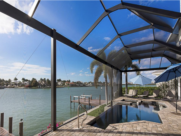 Marco Island Waterfront 5 Bedroom Home with Pool, Dock & Bay Views