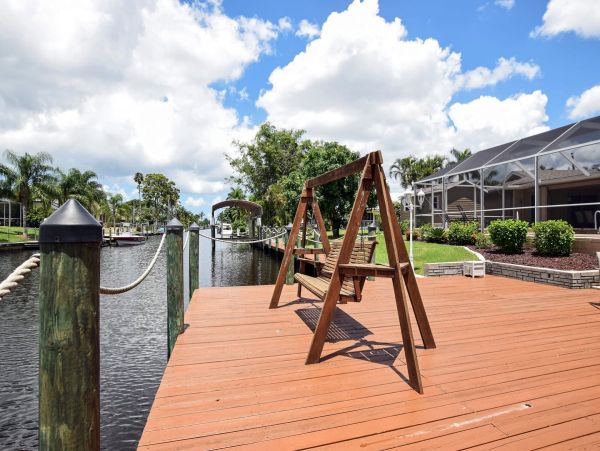 Beautiful Canalfront Three Bedroom Home with Caged Pool