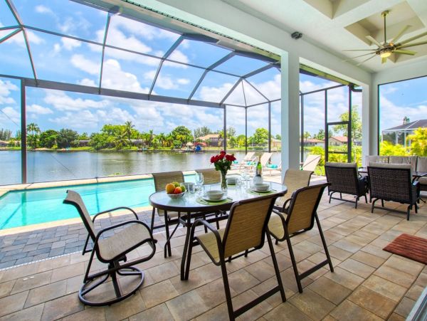 Cape Coral  Canal Front Three Bedroom Vacation Home