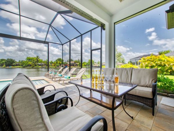 Cape Coral  Canal Front Three Bedroom Vacation Home