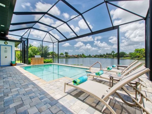Cape Coral  Canal Front Three Bedroom Vacation Home