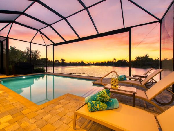 Cape Coral  Canal Front Three Bedroom Vacation Home