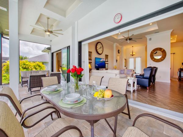 Cape Coral  Canal Front Three Bedroom Vacation Home
